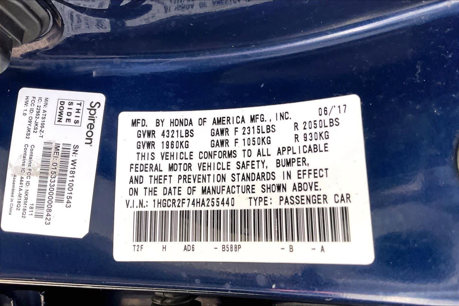 Used 2017 Honda Accord EX image 34