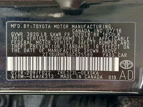Used 2016 Toyota Corolla S image 10
