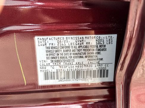 New 2025 Nissan Sentra SV image 28