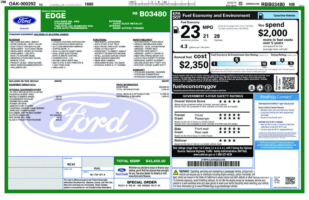 Used 2024 Ford Edge SEL w/ Convenience Package AWD/4WD image 46