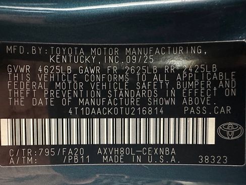 Used 2026 Toyota Camry LE FWD image 11