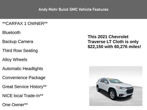 Used 2021 Chevrolet Traverse LT image 4