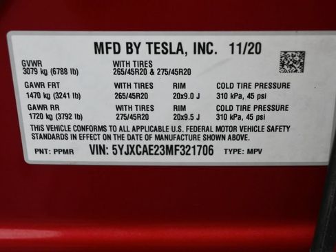 Used 2021 Tesla Model X Long Range AWD/4WD image 8