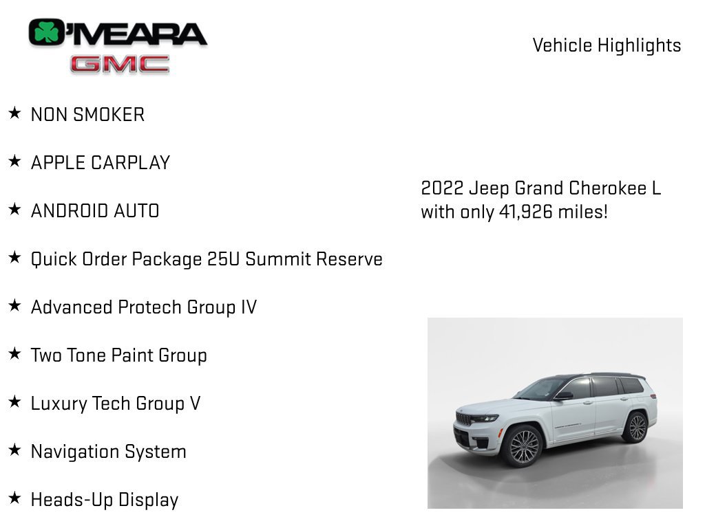 Used 2022 Jeep Grand Cherokee L Summit AWD/4WD image 8