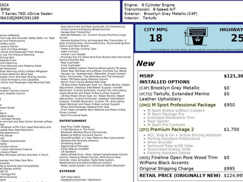 Used 2024 BMW 760i xDrive w/ Premium Package 2 AWD/4WD image 6