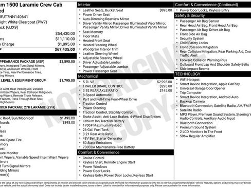 Used 2022 RAM 1500 Laramie w/ Sport Appearance Package AWD/4WD image 26