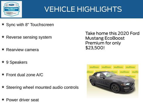Certified 2020 Ford Mustang Premium image 23