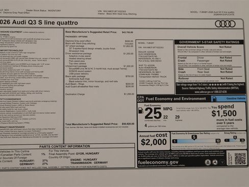 New 2026 Audi Q3 quattro 2.0T image 32