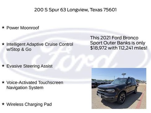 Used 2021 Ford Bronco Sport Outer Banks w/ Outer Banks Package AWD/4WD image 19