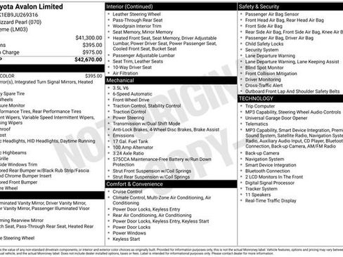 Used 2018 Toyota Avalon Limited FWD image 13