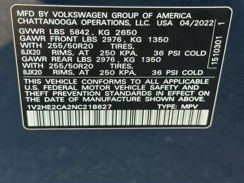 Used 2022 Volkswagen Atlas Cross Sport SE AWD/4WD image 28
