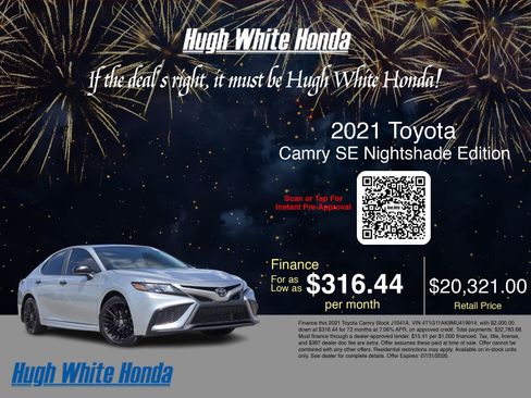 Used 2021 Toyota Camry SE FWD image 3