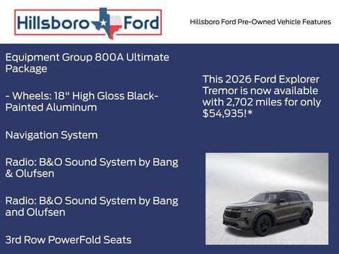 Used 2026 Ford Explorer Tremor w/ Tremor Ultimate Package AWD/4WD image 13