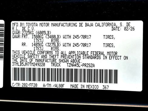 New 2026 Toyota Tacoma SR5 image 24