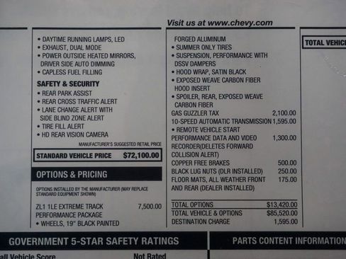 Used 2024 Chevrolet Camaro ZL1 image 96