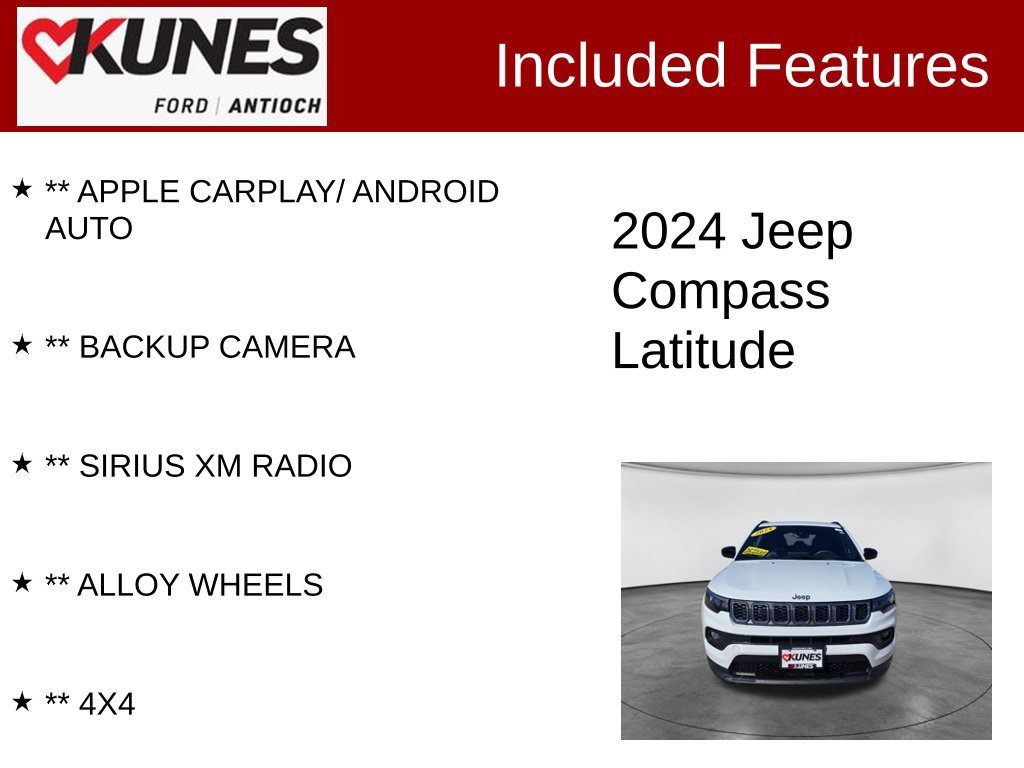 Used 2024 Jeep Compass Latitude AWD/4WD image 3