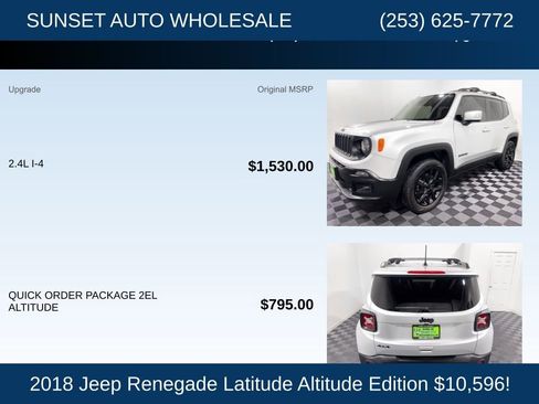 Used 2018 Jeep Renegade Altitude AWD/4WD image 23