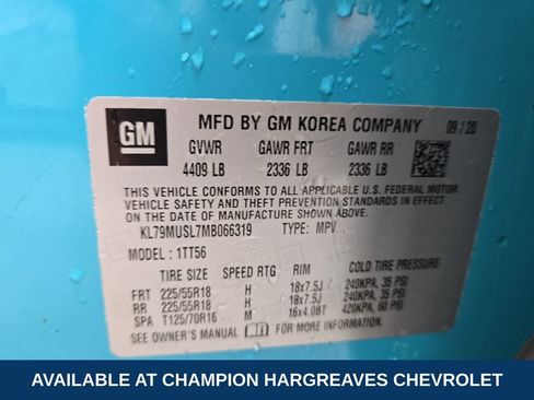 Certified 2021 Chevrolet TrailBlazer RS w/ Sun and Liftgate Package image 42