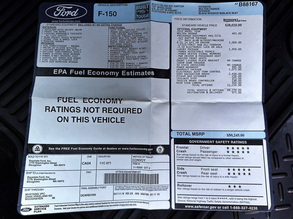 Used 2010 Ford F150 Raptor AWD/4WD image 34