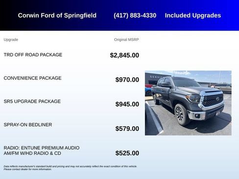 Used 2019 Toyota Tundra SR5 w/ TRD Off Road Package AWD/4WD image 5