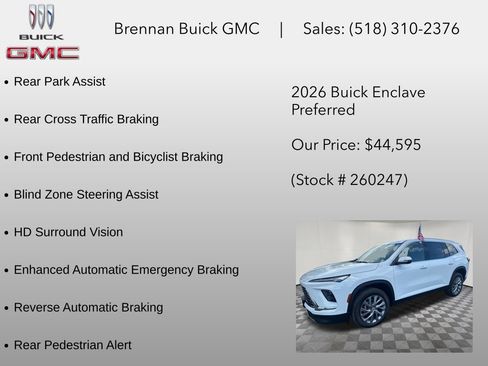 New 2026 Buick Enclave Preferred w/ LPO, Floor Liner Package AWD/4WD image 12