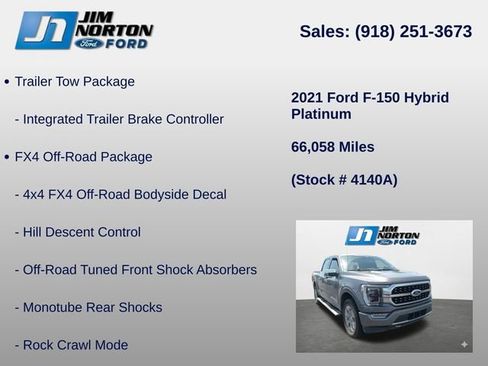 Used 2021 Ford F150 Platinum w/ Equipment Group 701A High AWD/4WD image 14