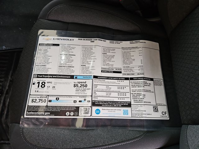 New 2026 Chevrolet Silverado 1500 RST w/ LPO, Dark Essentials Package AWD/4WD image 18