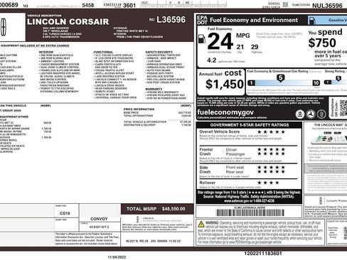 Used 2022 Lincoln Corsair Reserve w/ Elements Package AWD/4WD image 3