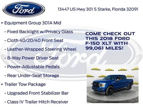 Certified 2018 Ford F150 XLT w/ Equipment Group 301A Mid RWD image 22