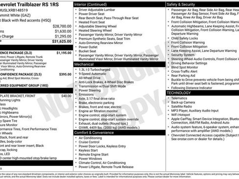Used 2024 Chevrolet TrailBlazer RS w/ Convenience Package AWD/4WD image 5