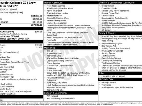 Used 2021 Chevrolet Colorado Z71 w/ Safety Package image 34