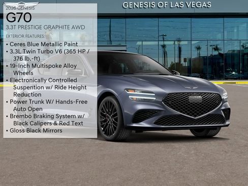 New 2026 Genesis G70 3.3T Prestige image 3