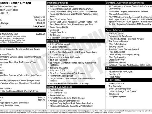 Used 2018 Hyundai Tucson Limited w/ Ultimate Package 02 AWD/4WD image 7