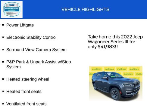 Used 2022 Jeep Wagoneer Series III w/ Convenience Group I AWD/4WD image 19