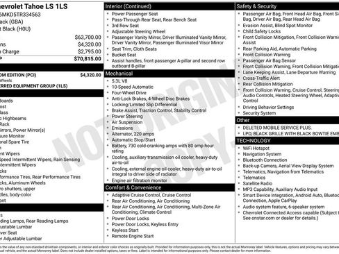New 2026 Chevrolet Tahoe LS w/ LS Custom Edition AWD/4WD image 43