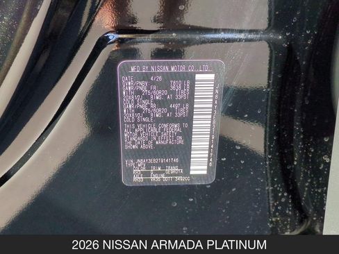 New 2026 Nissan Armada Platinum AWD/4WD image 27