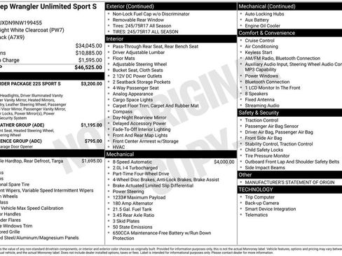 Used 2022 Jeep Wrangler Unlimited Sport AWD/4WD image 23