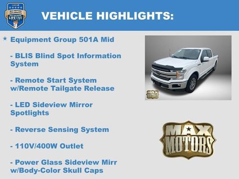 Used 2019 Ford F150 Lariat w/ Equipment Group 501A Mid AWD/4WD image 6