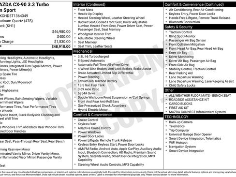 New 2026 MAZDA CX-90 3.3 Turbo w/ Premium Sport Pkg AWD/4WD image 4