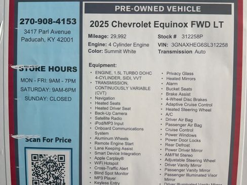 Used 2025 Chevrolet Equinox LT FWD image 30