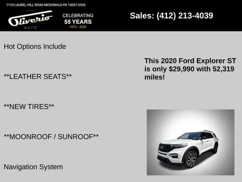 Used 2020 Ford Explorer ST w/ Premium Technology Package AWD/4WD image 5