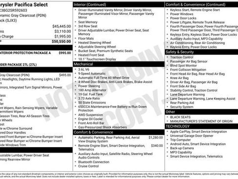 Used 2025 Chrysler Pacifica Select AWD/4WD image 18