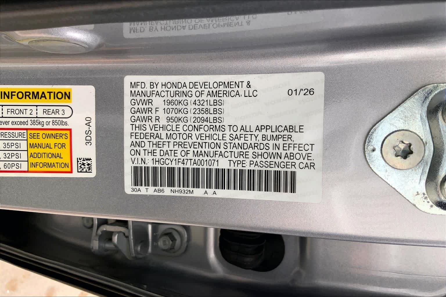 Certified 2026 Honda Accord SE image 33