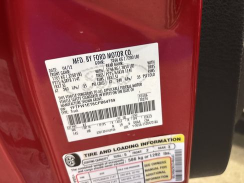 Used 2012 Ford F150 Lariat w/ Lariat Chrome Pkg image 24