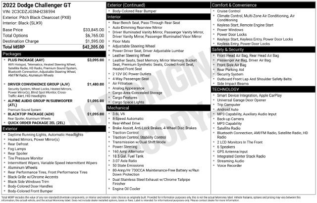 Certified 2022 Dodge Challenger GT RWD image 37