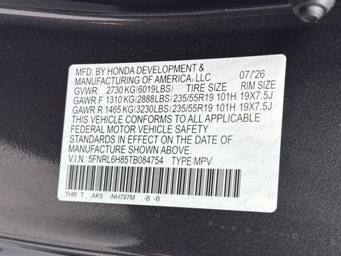 New 2026 Honda Odyssey Touring image 40