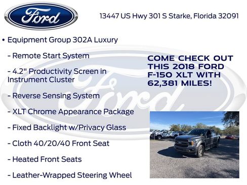 Used 2018 Ford F150 XLT w/ Equipment Group 302A Luxury image 22