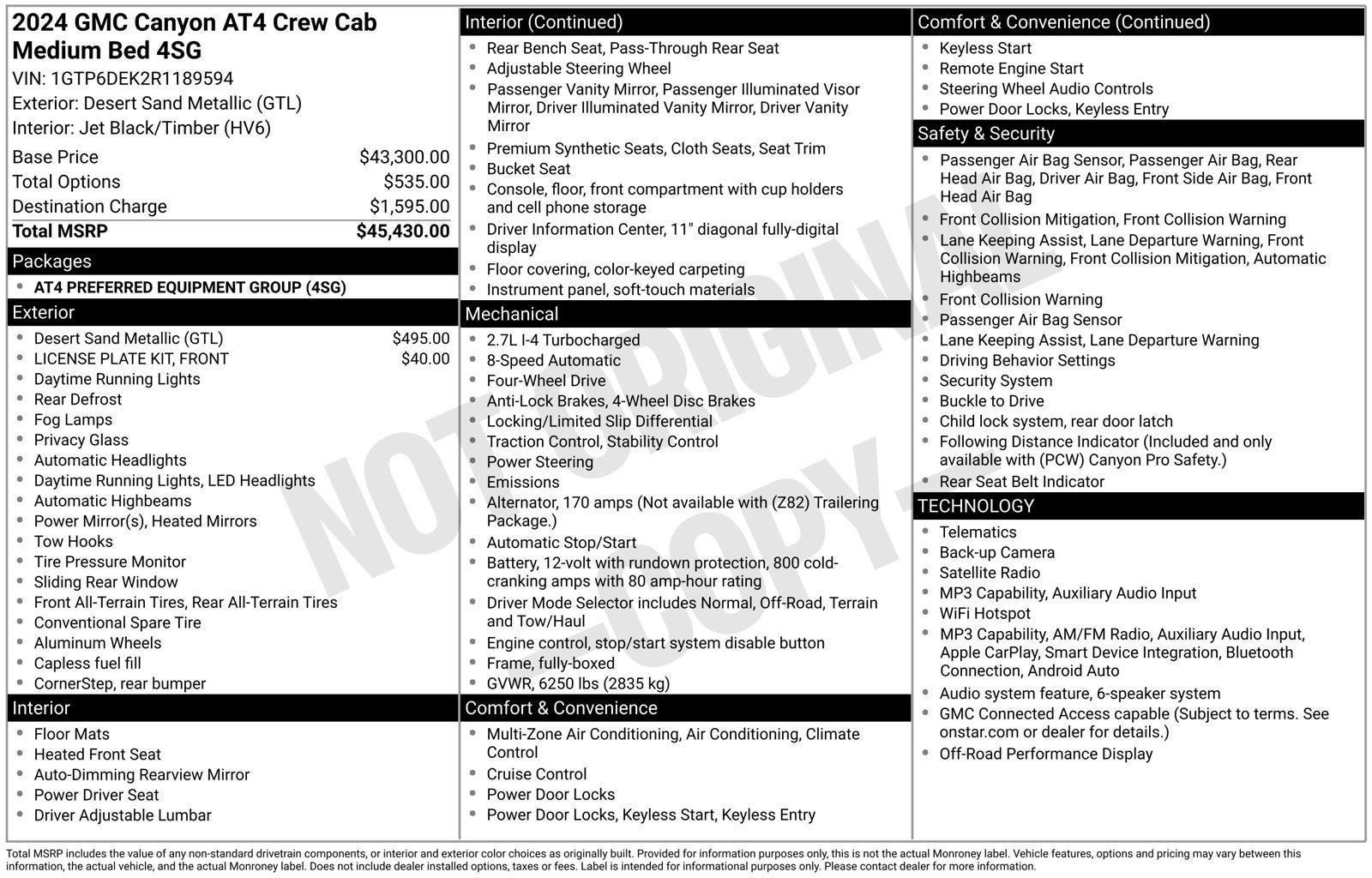 Used 2024 GMC Canyon AT4 AWD/4WD image 5
