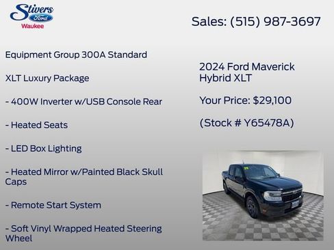 Certified 2024 Ford Maverick XLT w/ XLT Luxury Package FWD image 8