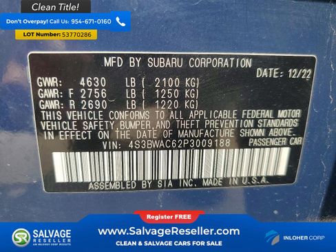 Used 2023 Subaru Legacy Premium AWD/4WD image 16
